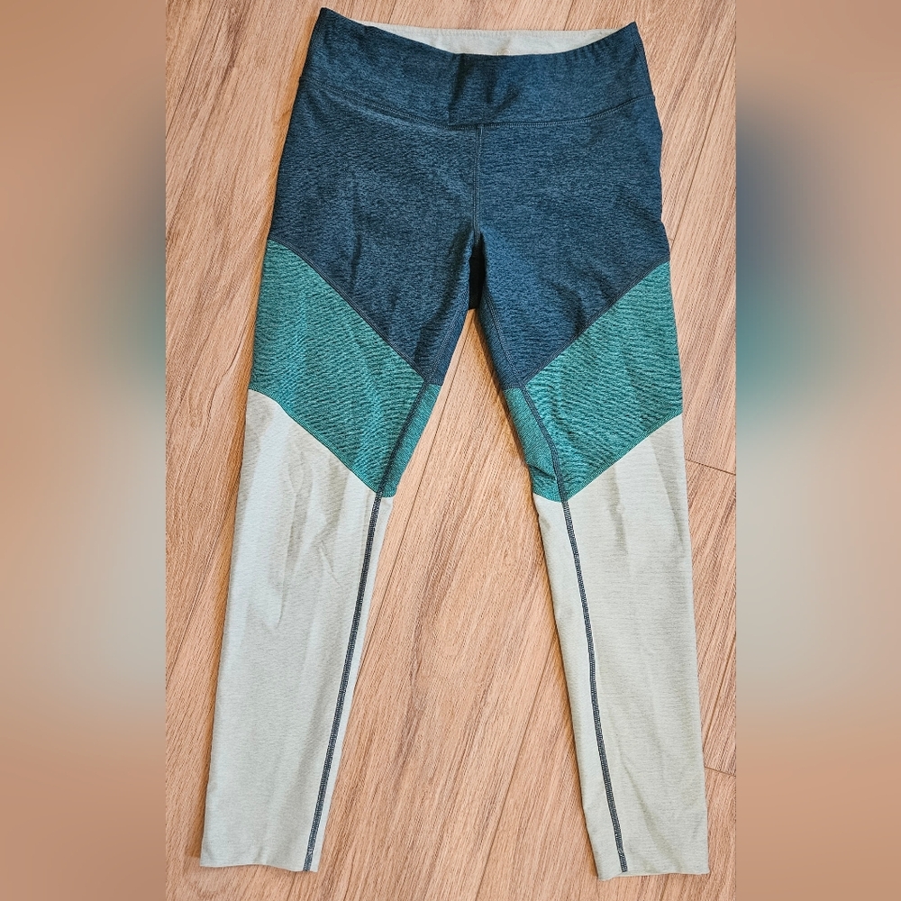 Outdoor Voices Colorblock Leggings - Blue and Green